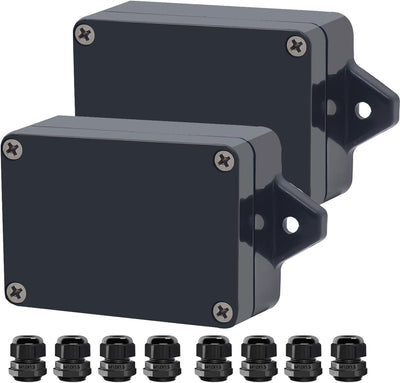 Caja eléctrica ABS negro IP65 resistente agua 3.3