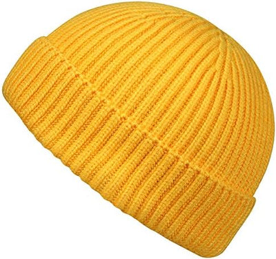 Gorro punto puño corto para hombre mujer cálido