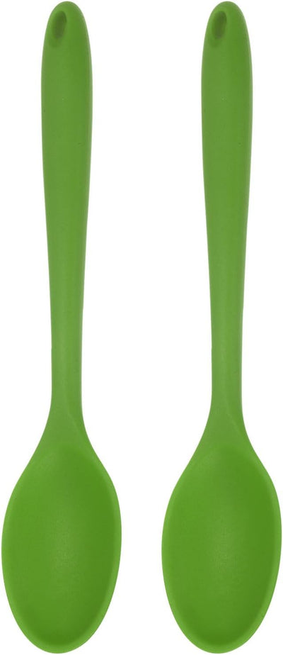 2 Cucharas Silicón Calor Resistente Color Verde