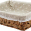 Cesta mimbre rectangular para artes y manualidades