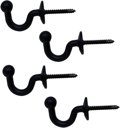 2 Pzas Ganchos Cortina Estilo Europeo Negro Resistentes