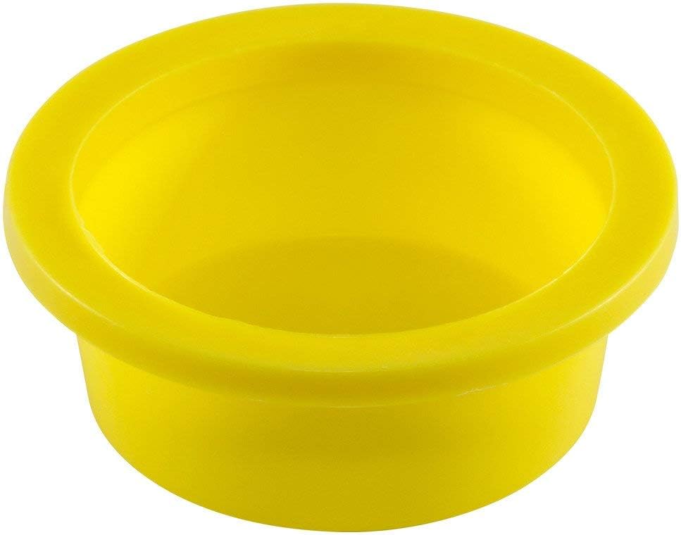 Tapón plástico con brida ancha LD-PE amarillo pack 200