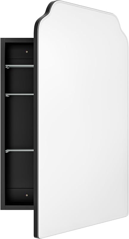 Botiquín baño con espejo arqueado 17.5x29"