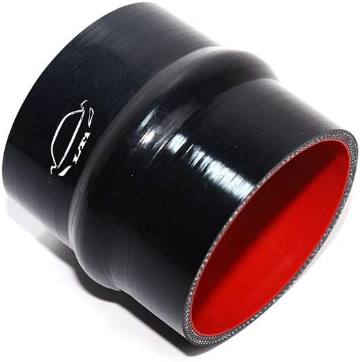 Manguera silicona 4 capas reforzada acople 3.5pulg negro