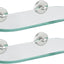 Estante vidrio templado ducha 12x5" acero inox 2uds
