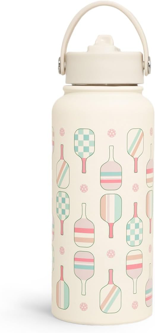 Botella agua pickleball 32oz acero inox aislamiento vacío