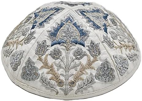 Kipá seda bordada diseño oriental hombre mujer