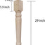 Patas mesa madera 29" sin terminar set 4