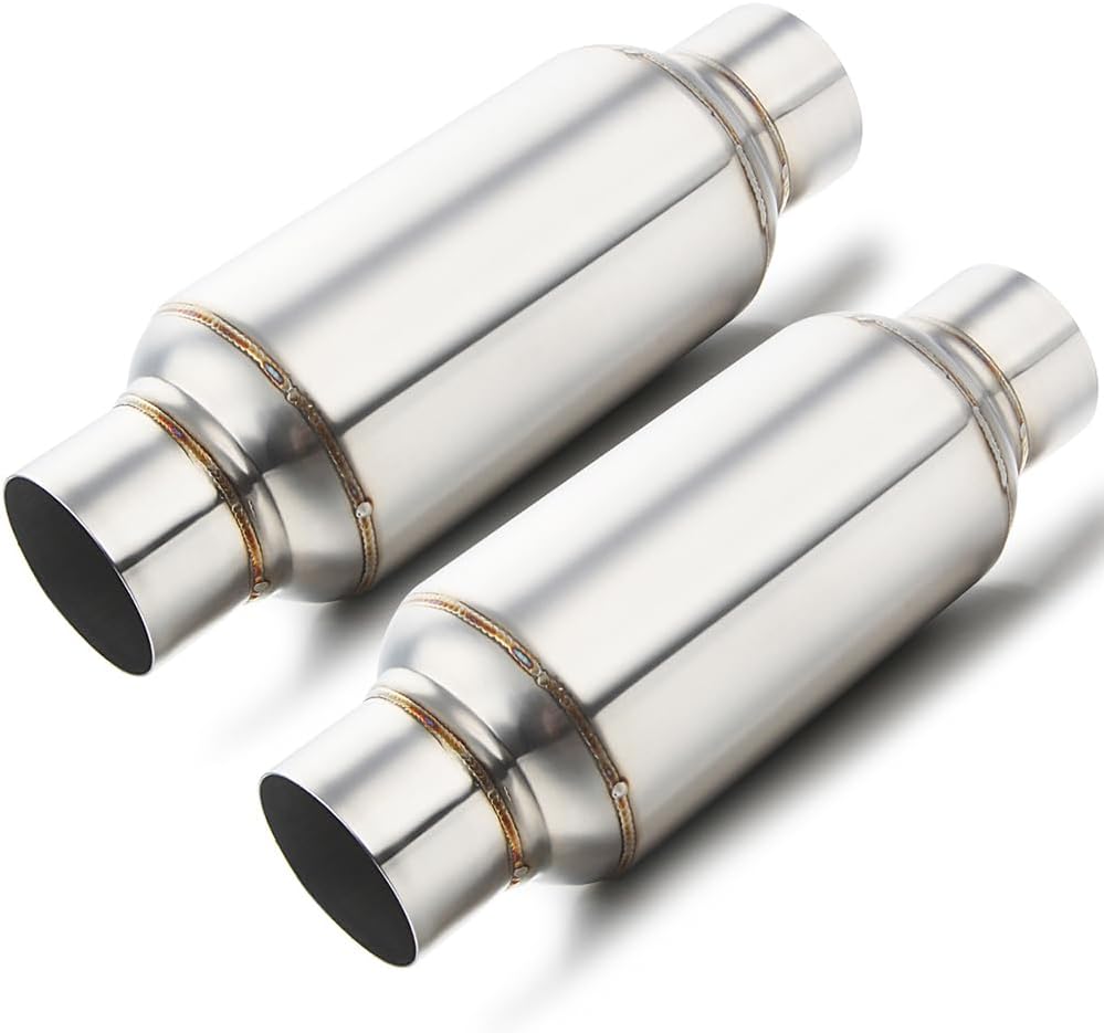 Silenciador universal acero inox 11.5" set 2