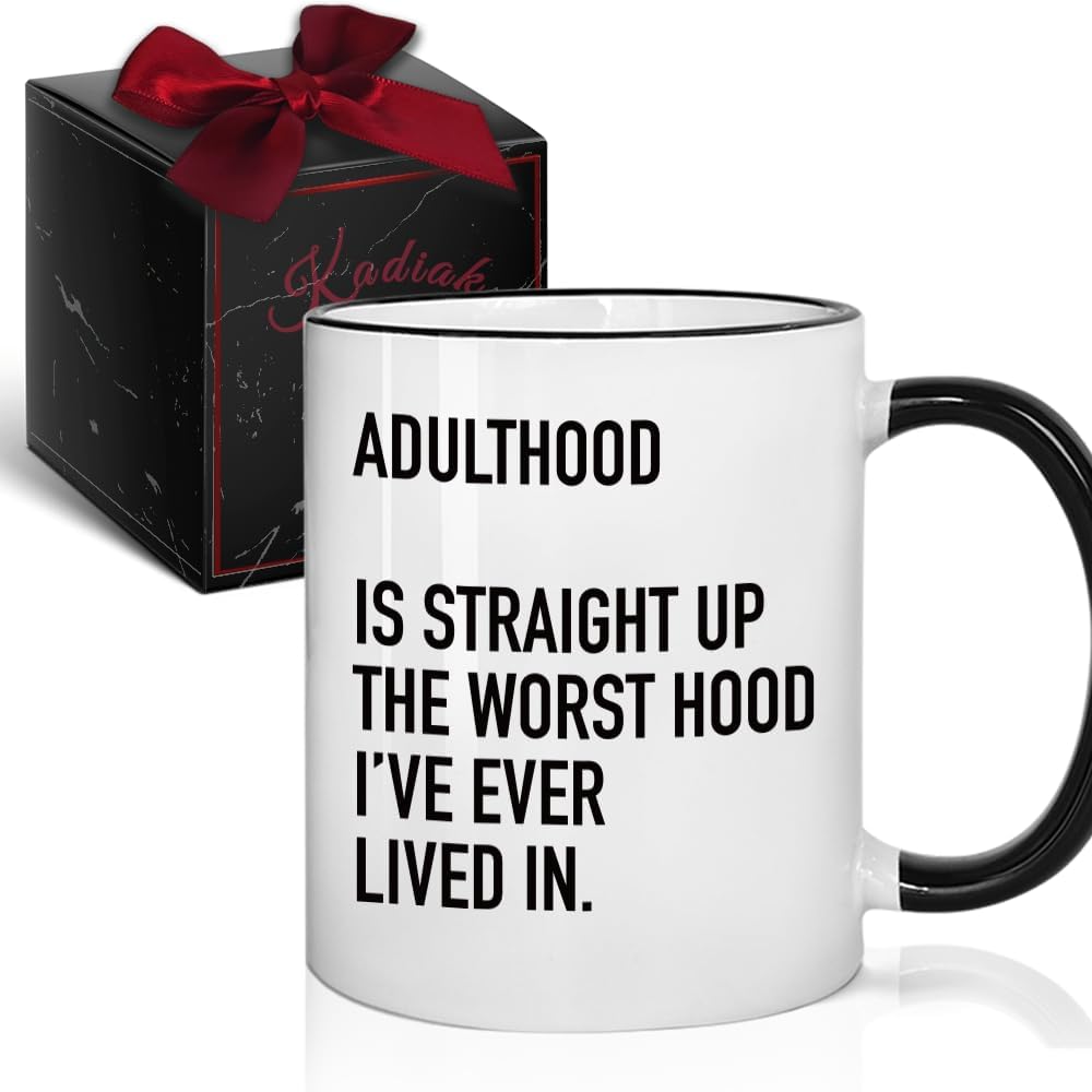 Taza de café divertida sarcástica para adultos regalo cumpleaños