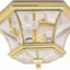 Soporte techo 3 luces latón pulido