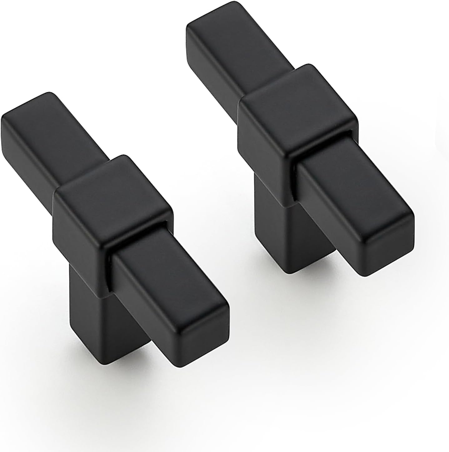 10 Pomos Negros Mate 2pulg para Cajones Cocina