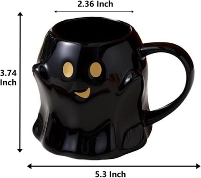 Taza Halloween 3D cerámica para café leche té negro