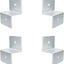 4 Set Soportes Panel Solar Aluminio Z Plata