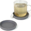 Posavasos silicona gruesa redondos mesa café set 2 gris
