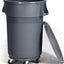 Bote basura exterior 32gal con tapa y ruedas