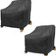 2 Fundas silla exterior impermeables 32x38x36pulg negro