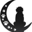 Escultura metal negro para perros 12" decoración