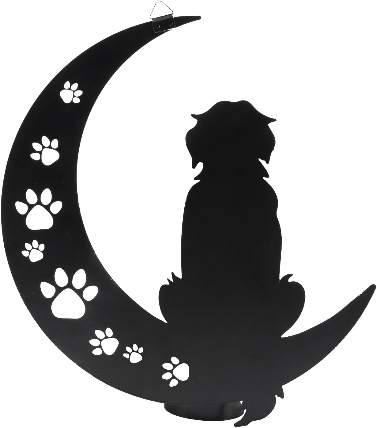 Escultura metal negro para perros 12" decoración