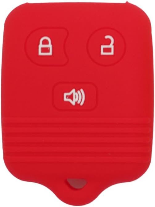 Funda silicona remoto Ford Lincoln Mazda Mercury 3 botones rojo