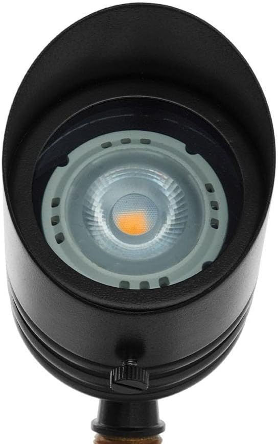 Foco exterior latón 12V negro para jardín y casa