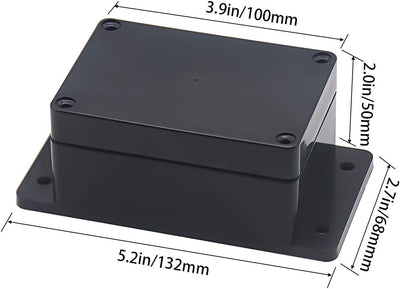 Caja conexión plástico ABS IP65 universal negro