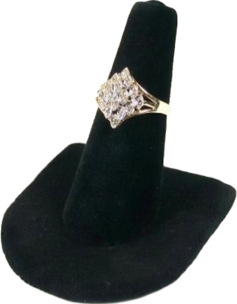 5 Expositores Joyas Anillos Terciopelo Negro