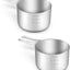 2 Pzas Taza Medidora 240ml Acero Inox con Cuchara