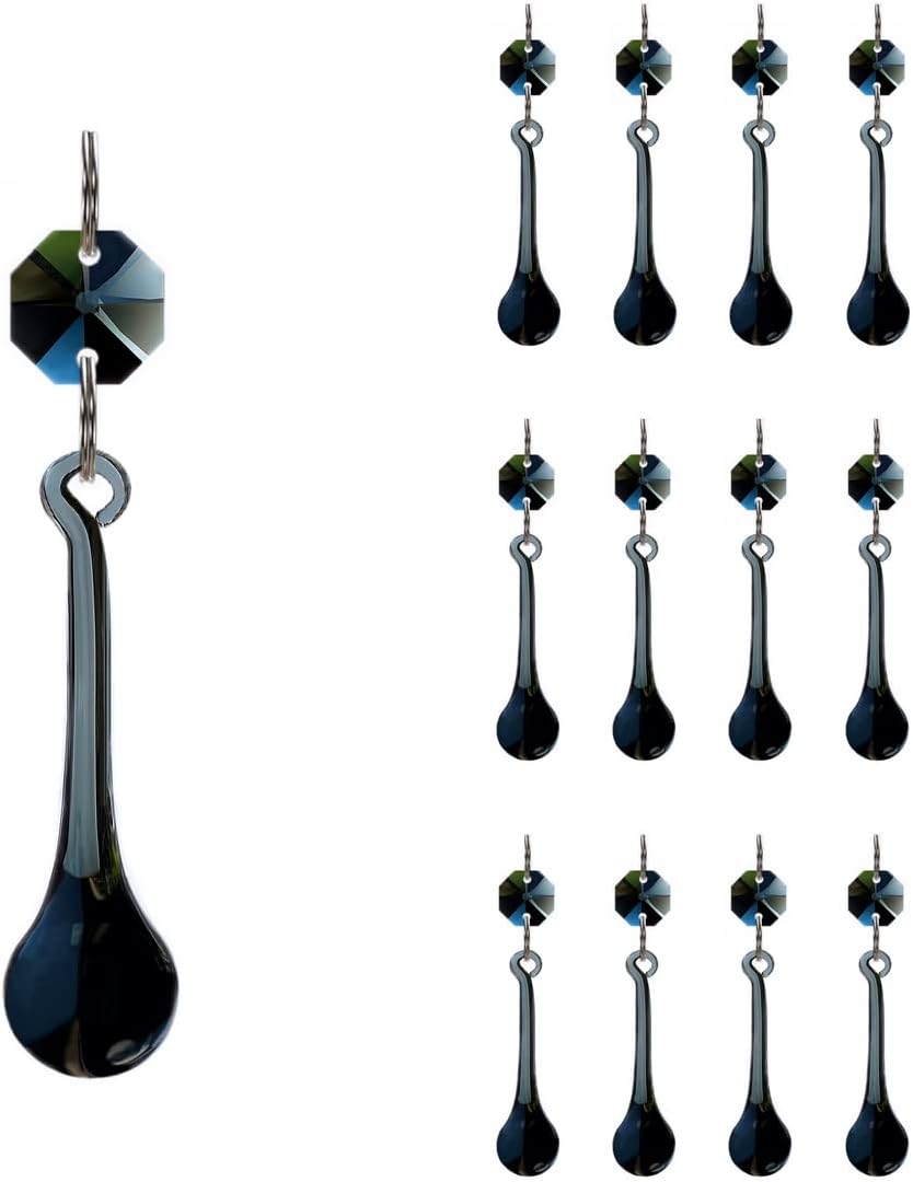 12 Pzas Prismas Cristal Gota Lluvia para Candelabros Decoración