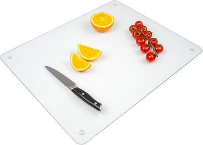 Tabla cortar vidrio cocina patas goma esquinas redondeadas