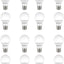 Bombilla LED A19 60W equivalente regulable 3000K 16 Uds
