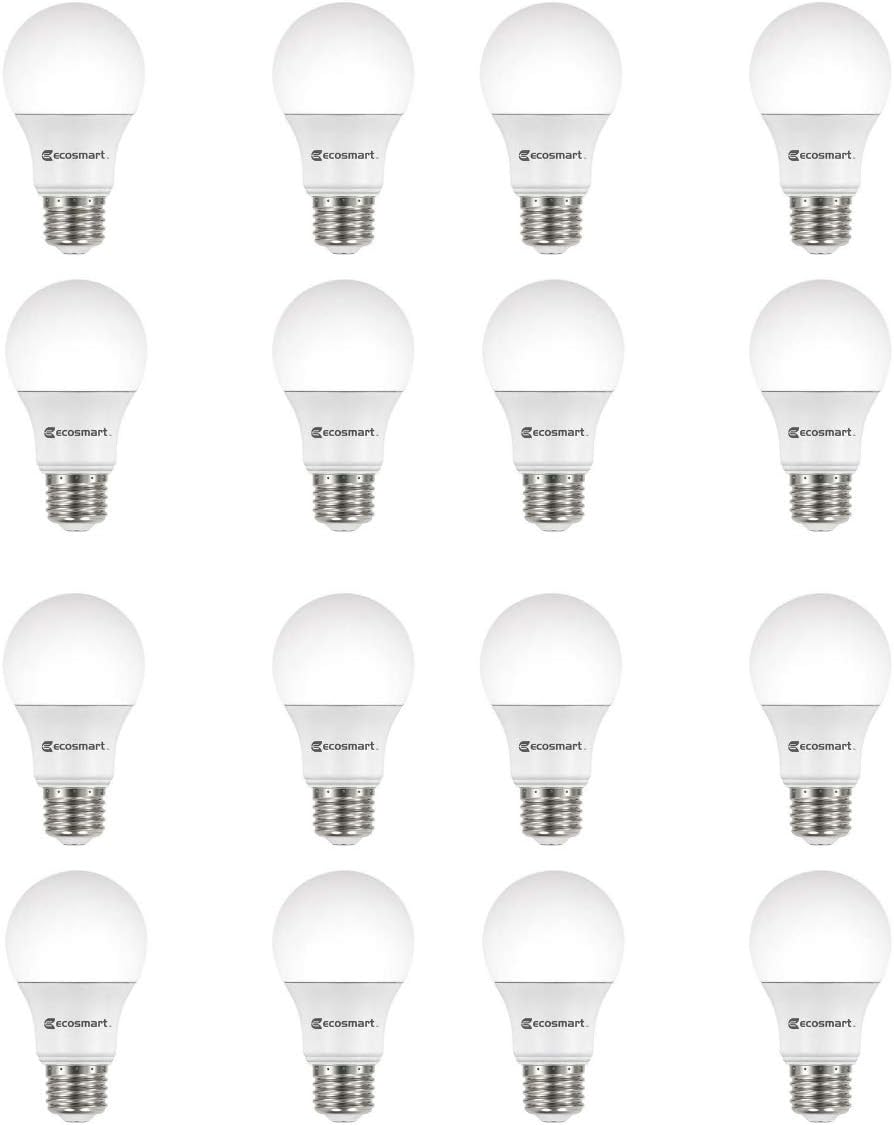 Bombilla LED A19 60W equivalente regulable 3000K 16 Uds