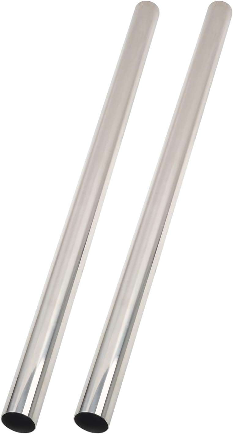 Tubo escape mandril acero inox T304 pulido 2.5pulg 45pulg