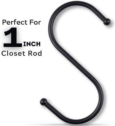 30 Ganchos en S Negro Metal para Colgar Utensilios Cocina