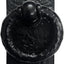 Anillo hierro fundido puerta medieval negro mate
