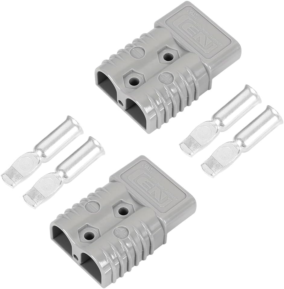 Conector batería 350A 600V carretilla elevadora 2 Pzas gris