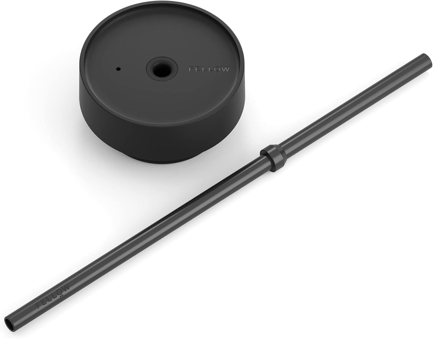 Vaso frío acero inox con popote reutiliz. 16oz negro mate