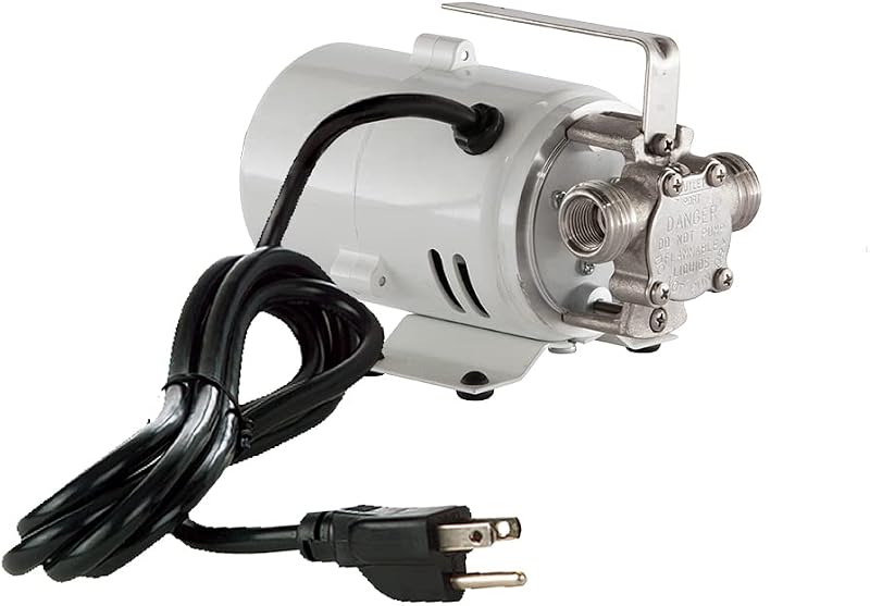 Bomba utilitaria no sumergible 12V 300GPH latón blanco
