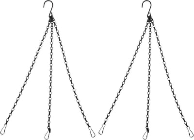 2 Pzas Cadenas Colgantes 15.9pulg para Macetas Metal Negro