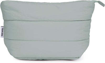 Bolsa maquillaje viaje organizadora para mujer y niña verde salvia