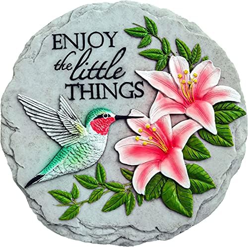 Piedra decorativa colibrí para jardín