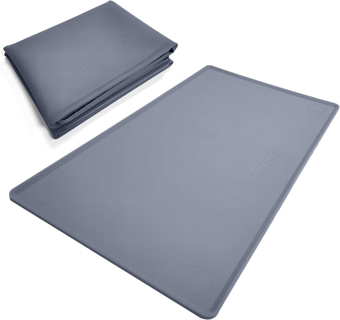 Tapete silicona antiderrap hidropónico 43.3x23.6pulg gris