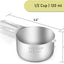 4 Pzas Taza Medidora 120ml Acero Inox Lavavajillas