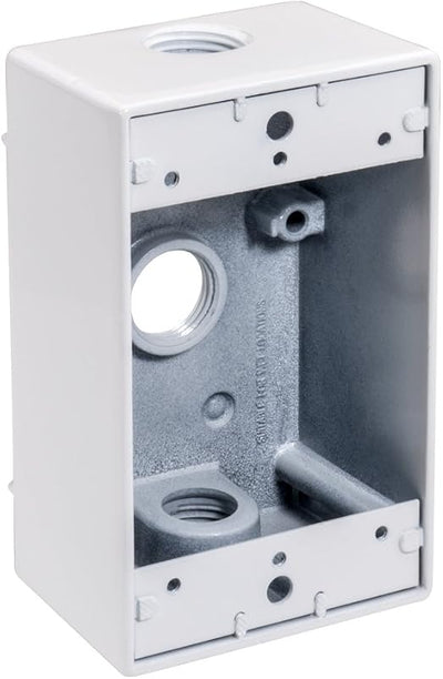 Caja resistente intemperie 3/4pulg 3 agujeros
