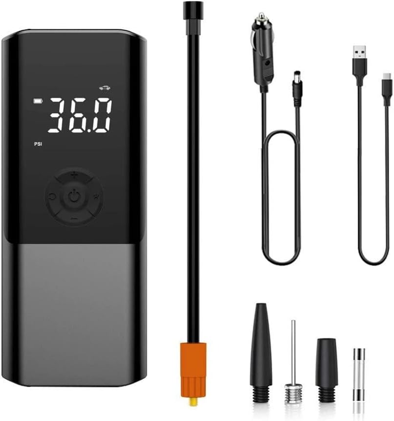 Bomba aire portátil automóvil 150 PSI con medidor LED