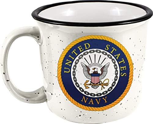 Taza cerámica caravana 14oz apta microondas azul