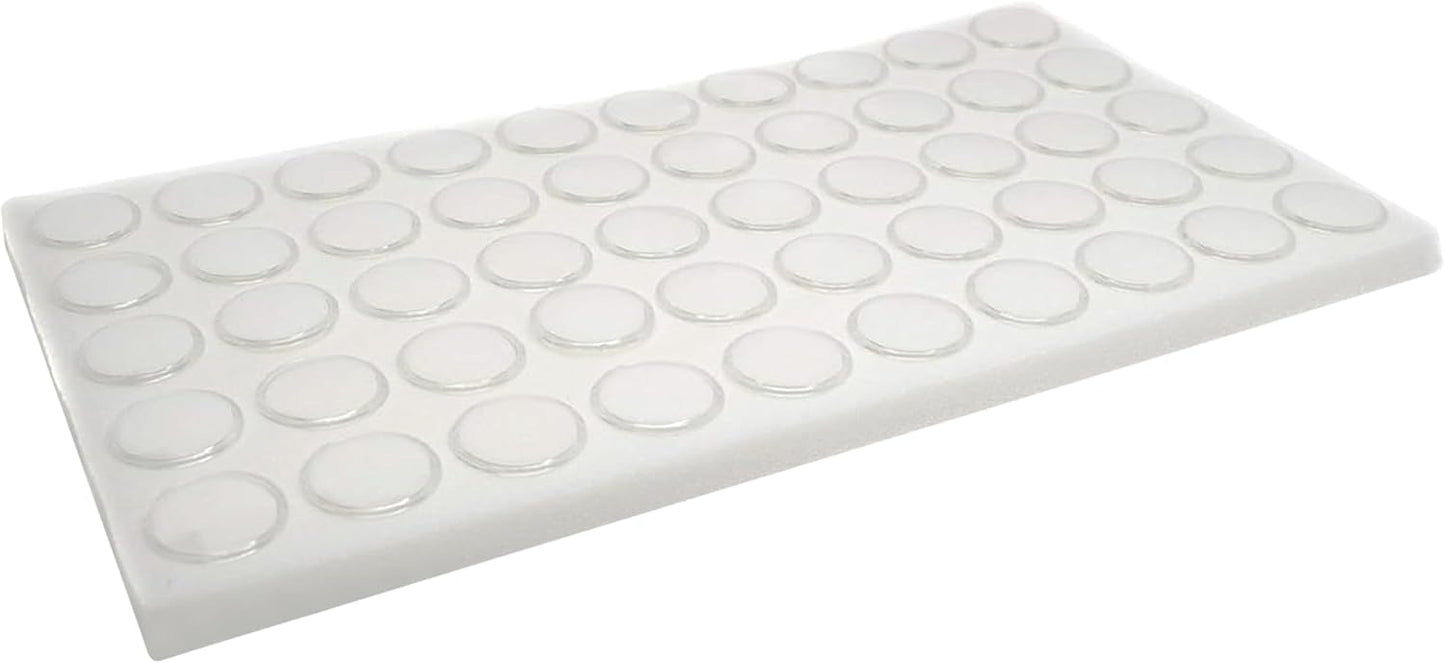 Tarros gemas 50 bandejas espuma blanca 14.5x7.8"