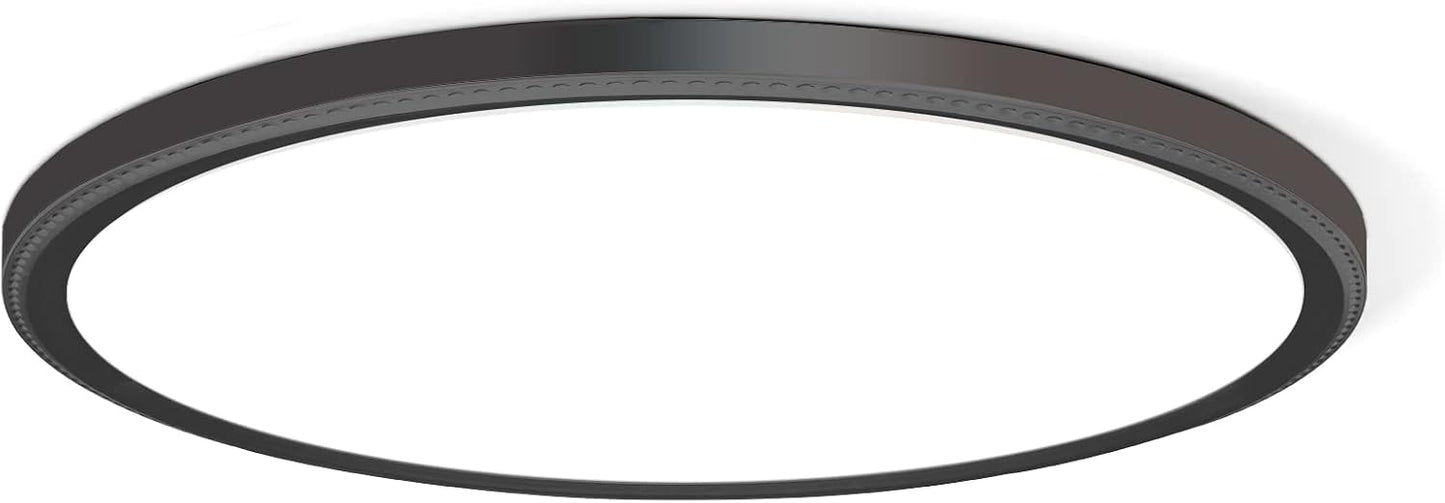 Lámpara techo LED empotrado 12pulg 3200lm 5000K negro
