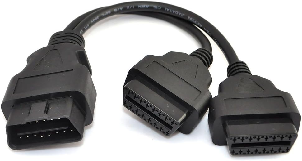 Divisor OBD2 en Y 12/30cm cable 16 pines J1962