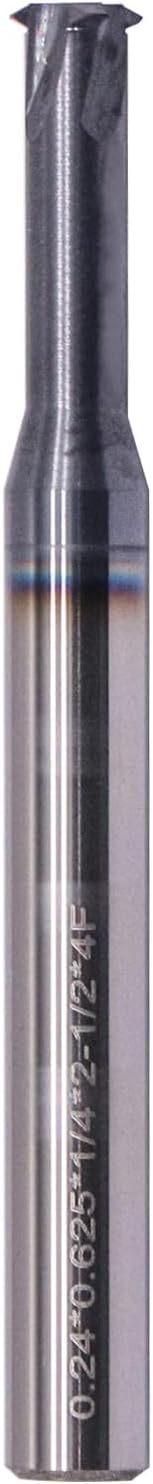 Fresa carburo sólido AlTiN 4 flautas .240"